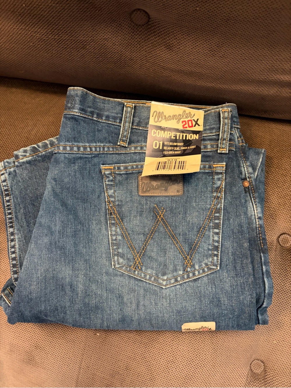 🆕💜 Wrangler 20X Competition 01 Straight Fit Jeans Men’s 38x34 NWT Western Rodeo - Picture 12 of 13